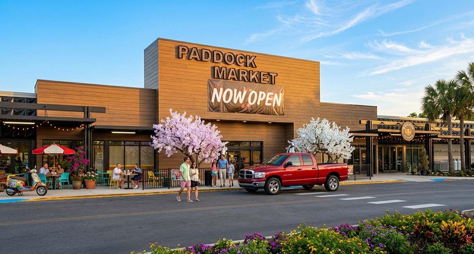 Exterior entrance of Paddock Market Ocala