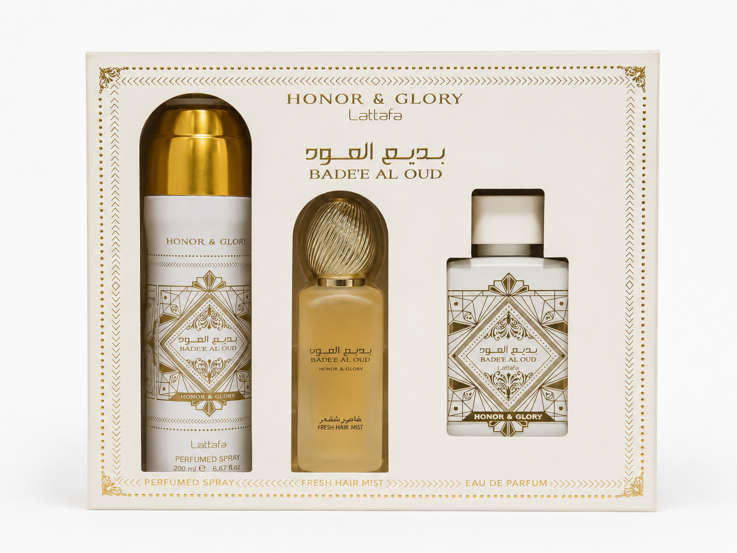 Honor and Glory Bade'e Al Oud gift set