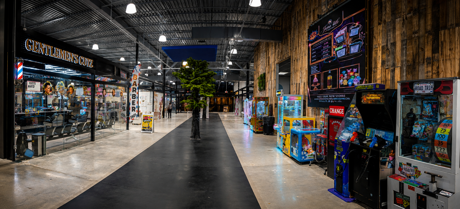 Specialty storefronts inside Paddock Market Ocala